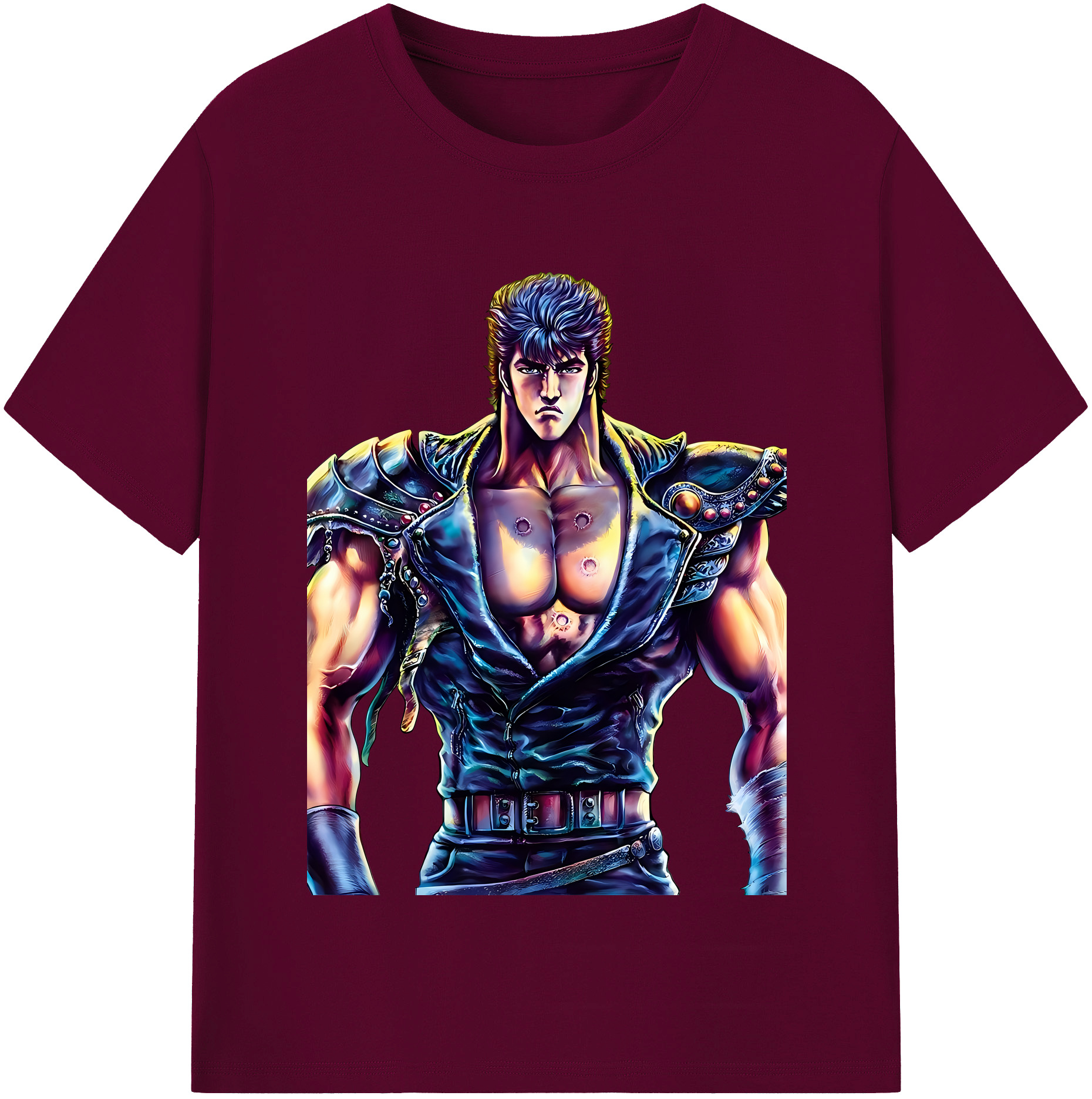 （画像用） 北斗の拳 Fist of the North Star レディースカジュアルプリントTシャツ（綿100％）